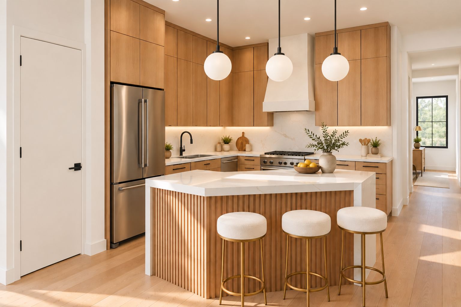 Rendering of the renovated kitchen at 7103 Ryan Drive